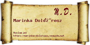 Marinka Dolóresz névjegykártya